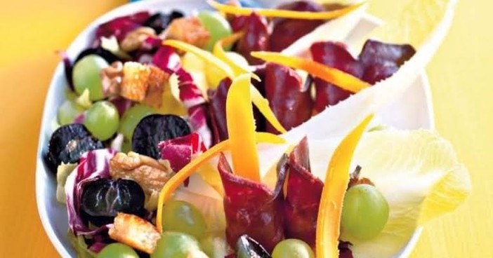 Salade des vendanges aux deux raisins Salade des vendanges aux deux raisins