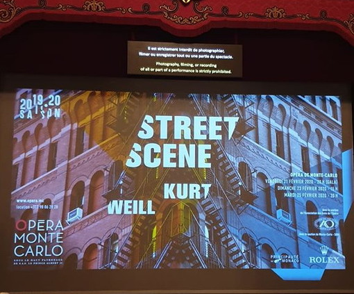 Dal Principato: 'Street scene', da questa sera all’Opèra Garnier di MonteCarlo è in scena la strada