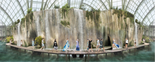 Simon Procter Chanel Arcadia, Paris, Grand Palais Oct3, 2017 Collection SS18, C- type Print, 150 x 371 cm, Edition of 3 + 1 AP,. 1/3