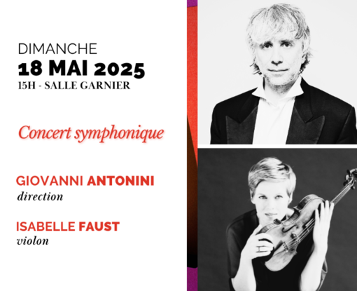 Il maestro Giovanni Antonini e la violoncellista Isabelle Faust alla Salle Garnier di Monaco
