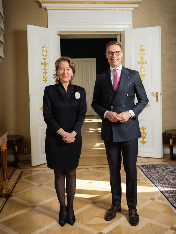 Presentazione delle lettere credenziali di S.E. Mme Stéphanie Vikström al Presidente della Repubblica di Finlandia ©DR