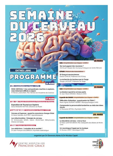 Semaine du Cerveau 2026: dal 16 al 20 marzo