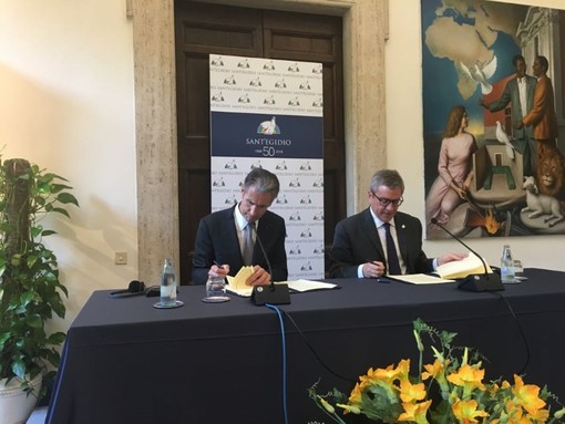 Firma dell'accordo fra Monaco e Sant'Egidio
