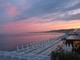 Tramonto sulle spiagge di Nizza