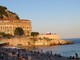 Tramonto su una spiaggia di Nizza Tramonto su una spiaggia di Nizza