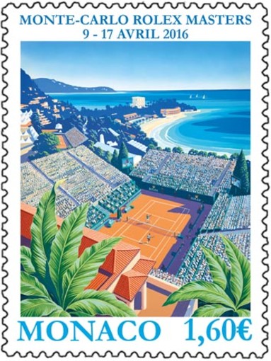 Ecco il francobollo che celebra il Monte Carlo Rolex Masters di tennis