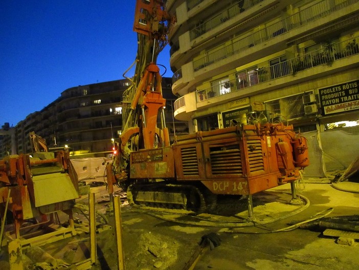 Rue de France, Nizza, il cantiere dove si é formata la voragine