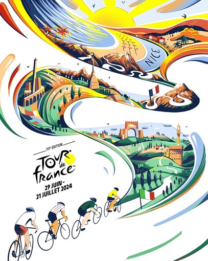 Il manifesto ufficiale del Tour de France 2024
