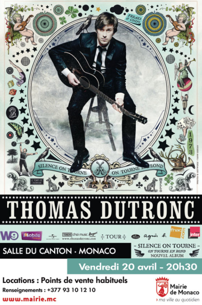 Thomas Dutronc a Montecarlo dal vivo il 20 aprile alla Salle du Canton Thomas Dutronc a Montecarlo dal vivo il 20 aprile alla Salle du Canton