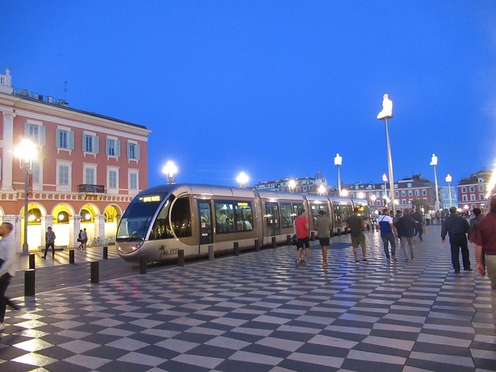 Tram in Place Massena Tram in Place Massena
