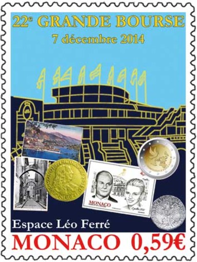 Montecarlo si regala un francobollo dedicato alla Grande Bourse, manifestazione internazionale di numismatica