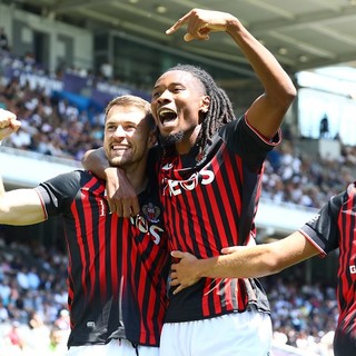 Tolosa - OGC Nice, la gioia di Ramsey (foto9 tratta dal sito dell'OGC Nice)