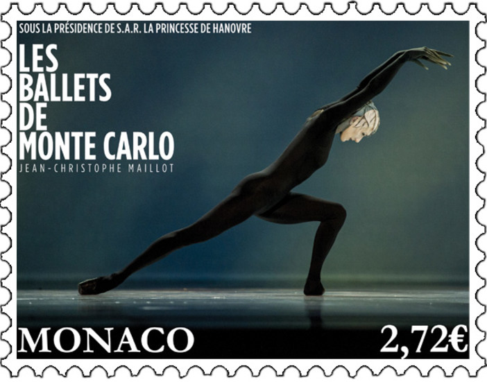 Ecco il francobollo che celebra i Ballets di Montecarlo, celebrità del Principato di Monaco