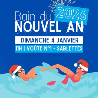 Il tradizionale Bain du Nouvel An 2026 © Ville de Menton