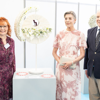 Fabienne Obry di Emotions Florales, Bordeaux (Francia), vincitrice del 57° Concours International de Bouquets. Foto: © Direction de la Communication – Edward Wright.