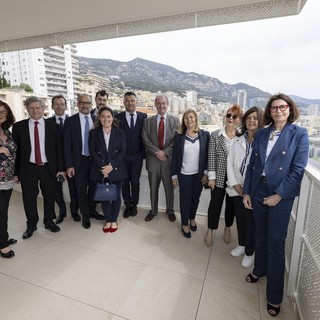 La delegazione in visita