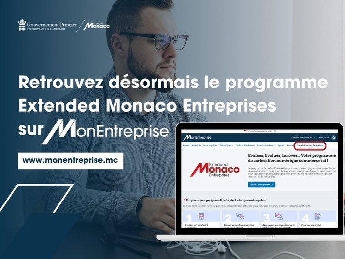 Extended Monaco Entreprises integrato in MonEntreprise.mc: una piattaforma unica per i servizi alle imprese del Principato di Monaco