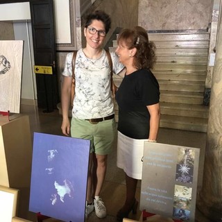 Veronica Formentini con la critica d'arte Sandra Nava