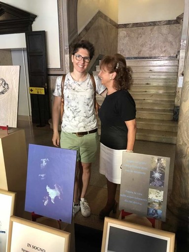 Veronica Formentini con la critica d'arte Sandra Nava