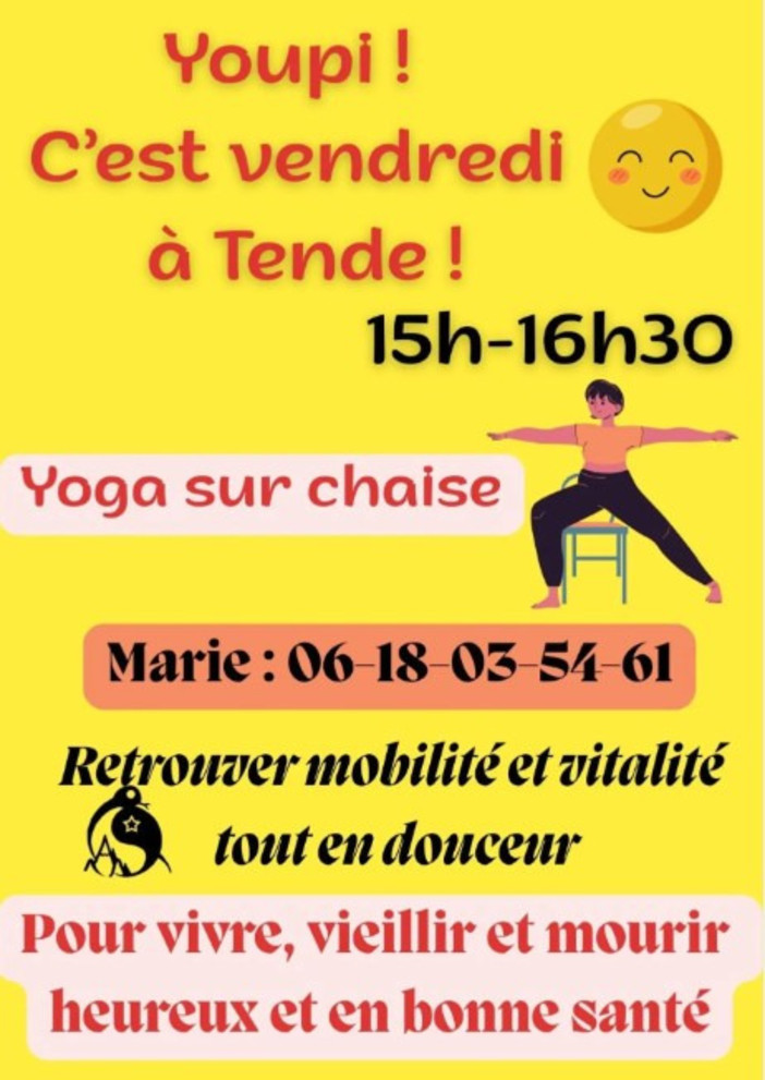 Yoga sur chaise a Tende Yoga sur chaise a Tende