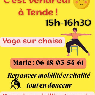 Yoga sur chaise a Tende