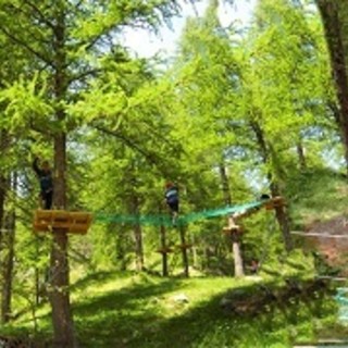 Ultimi giorni per vivere il Parco Accro Des Merveilles a Casterino, divertimento tra passerelle, funi e carrucole