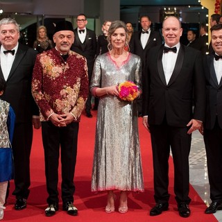 SAS il Principe Alberto II con SAR la principessa Caroline di Hannover e le autorità monegasche nell'edizione 2023 del Ballo della Rosa