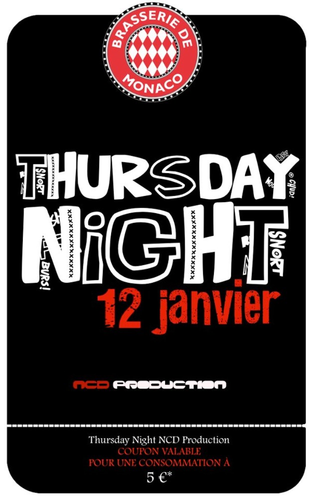 Nuovo "Thursday Night" alla Brasserie di Montecarlo Nuovo "Thursday Night" alla Brasserie di Montecarlo