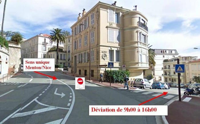 Lavori in boulevard Princesse Charlotte con deviazione al traffico Lavori in boulevard Princesse Charlotte con deviazione al traffico