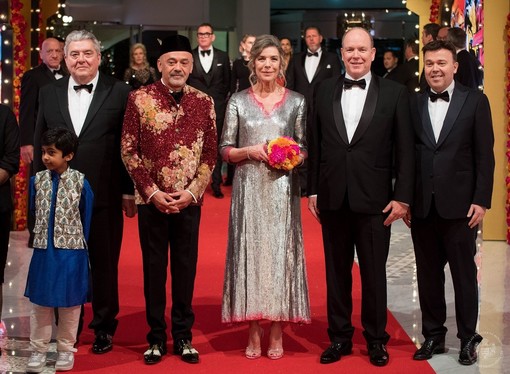 SAS il Principe Alberto II con SAR la principessa Caroline di Hannover e le autorità monegasche nell'edizione 2023 del Ballo della Rosa