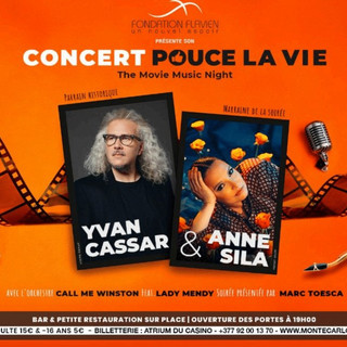 “Pouce la Vie – The Movie Music Night”: l’8ª edizione del concerto benefico a Monaco con Yvan Cassar e Anne Sila.