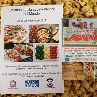 All'apertura della settimana della cucina italiana nel mondo di questa sera a Nizza grandi protagonisti i cappelletti di Ramon Bruno, presidente Agroalimentare CNA Imperia