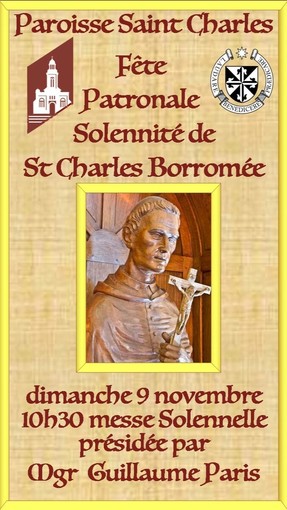 Festa Patronale della Parrocchia di San Carlo: domenica 9 novembre 2025, all’Église Saint-Charles di Monaco. Festa Patronale della Parrocchia di San Carlo: domenica 9 novembre 2025, all’Église Saint-Charles di Monaco.