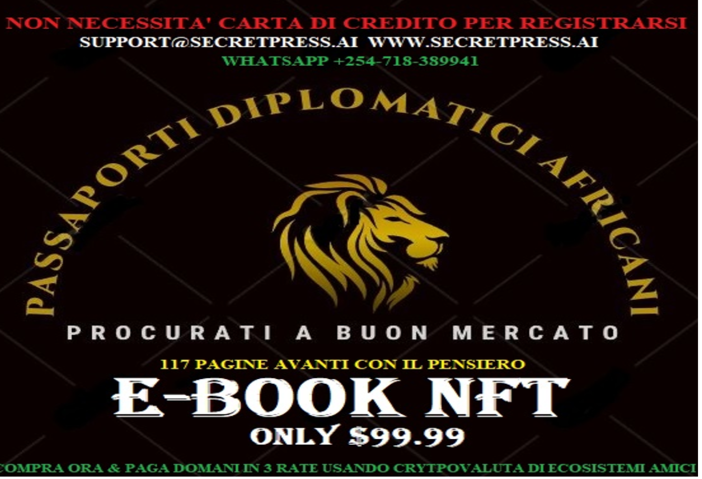 Programma di passaporto diplomatico E-Book NFT e nuovi contratti intelligenti di nuova generazione
