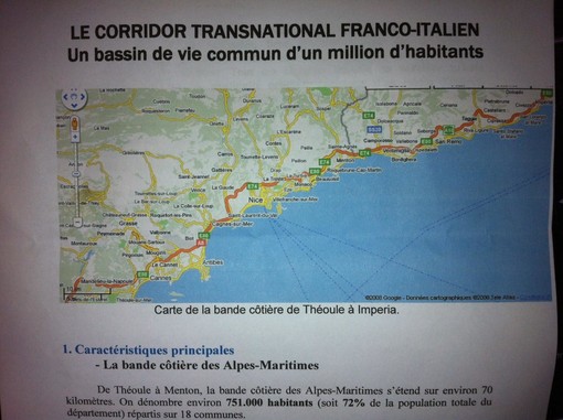 Il corridoio transnazionale italo-francese: 1 milione di abitanti in 130 chilometri di costa. Fenomeno unico in Europa