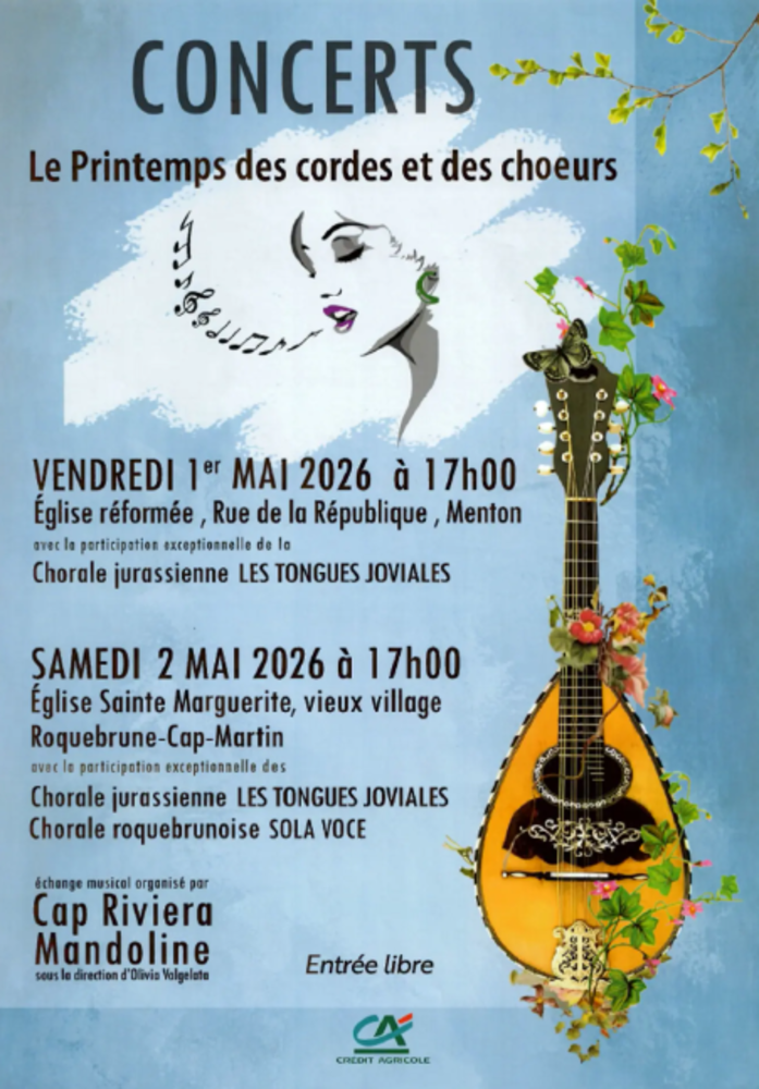 Concerto “Printemps des cordes et des chœurs”.  Foto: © Cap Riviera Mandoline.