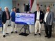 Da sin. a ds: Emiliano Gusmitta presidente Yacht Club Cala del Forte; Riccardo Carboni, presidente Circolo Velico Ventimigliese; Amedeo Solimano, presidente Fondazione Natale Ferrario; Daniel Mineo, assessore al turismo e alle relazioni internazionali del Comune di Mentone