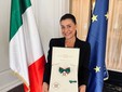 Cecilia Bartoli durante la cerimonia a Monaco © Presidenza della Repubblica Italiana – Quirinale Cecilia Bartoli durante la cerimonia a Monaco © Presidenza della Repubblica Italiana – Quirinale
