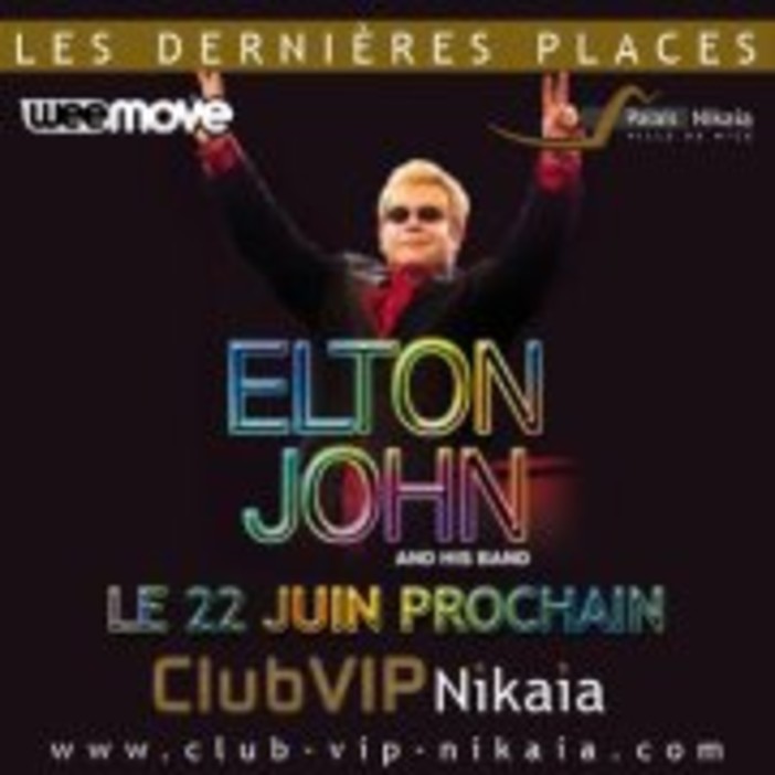 22 giugno Sir Elton John in concerto al Palais Nikaia di Nizza 22 giugno Sir Elton John in concerto al Palais Nikaia di Nizza