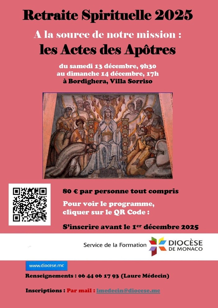 Un ritiro spirituale intitolato &quot;Alla Radice della Nostra Missione: Gli Atti degli Apostoli&quot;, presso la Villa Sorriso a Bordighera.