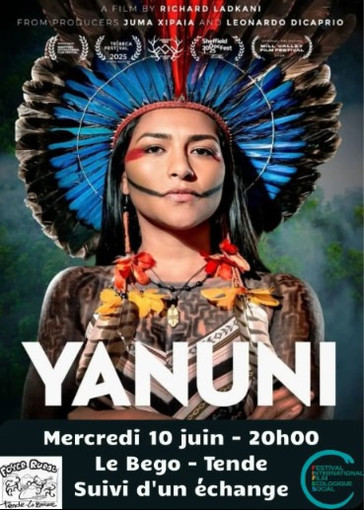 Tende: questa sera al Cinéma Le Bego la proiezione del documentario “Yanuni”, la storia di una leader indigena dell’Amazzonia Tende: questa sera al Cinéma Le Bego la proiezione del documentario “Yanuni”, la storia di una leader indigena dell’Amazzonia