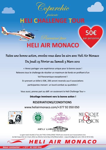 A Montecarlo si vola per beneficienza. Con Heli Air Monaco e Copurchic