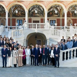 Valutatori MONEYVAL ricevuti da S.A.S. il Principe Alberto II di Monaco al Palazzo del Principe © Sarah Steck