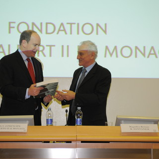 S.A.S. Alberto II ed il rettore della Bicocca, Marcello Fontanesi