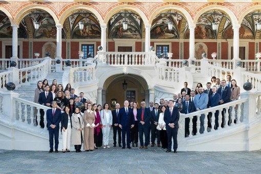 Valutatori MONEYVAL ricevuti da S.A.S. il Principe Alberto II di Monaco al Palazzo del Principe © Sarah Steck