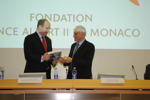 S.A.S. Alberto II ed il rettore della Bicocca, Marcello Fontanesi