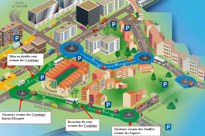Monaco, nuovo schema di circolazione a Fontvieille Monaco, nuovo schema di circolazione a Fontvieille