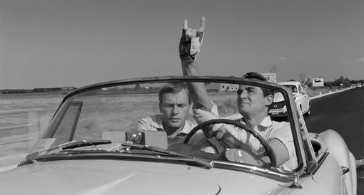 Il 2 maggio « Il Sorpasso» (Le Fanfaron) Vittorio Gassman e Jean-Louis Trintignant per un cinema d'antan a Monaco