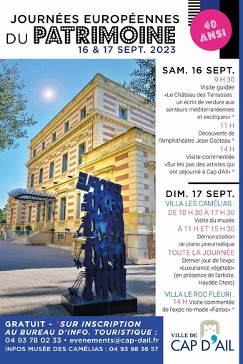 Cap d'Ail, gli appuntamenti culturali per la 40ª Giornata Europea del Patrimonio