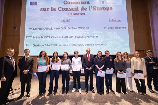 Incontro di Alain Berset – Segretario Generale del Consiglio d’Europa – con gli studenti delle scuole superiori di Monaco. © Direzione della Comunicazione – Manuel Vitali